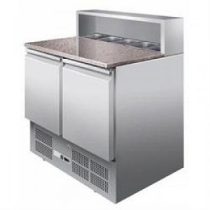 Pizza preparation table, venitlated, 190lt.