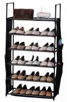 Herzberg HG-03329: 6 Layer Storage Shoe Rack (47x100cm) - Black