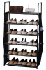 Herzberg HG-03329: 6 Layer Storage Shoe Rack (47x100cm) - Black