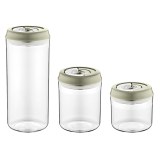 Herzberg Vacuum Storage Jar Set Gray