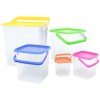 Herzberg 5-in-1 Corner Cubic Food Storage Container SET with Handle