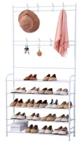 Herzberg 4-Tier Entryway Coat Rack and Hallway Storage Rack Organizer - 80x170cm