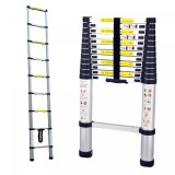 Herzberg HG-5260: Aluminum Telescopic Ladder with Anti Slip Footing - 2.6M