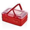 Herzberg Duplex Takeaway Pastry Carrying Box Red
