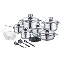 Royalty Line RL-1802: 18 Pieces Stainless Steel Cookware Set w/ Various Utensils