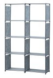 Herzberg 8-Layer Multi-purpose Bookshelf and Storage Rack - 85x125cm Gray