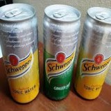 Schweppes Tonic Water 330ml Sleek Can/ Soft Drinks/ Cabonated Drinks/ Canned Drinks/Bev...