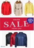 !! Winter Sale !! 50 % discount on all jackets, coats, parkas
