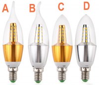 7W CREE Chip Scob LED Candle Lamp Bulb