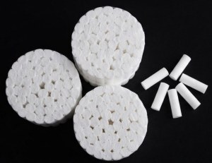 Dental Cotton Rolls 0.8 × 3.8 cm – 50pcs/Roll, 20 Rolls/Bag