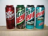 Mt Dew soft Drink and Dr pepper