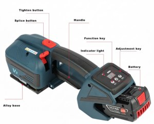 Portable Electric PET Strapping Machine – Automatic Hot-Melt Buckle-Free Handheld Baler...