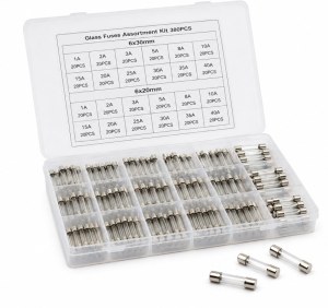 360pcs Glass Fuse Assortment Box – 0.25A–20A Electrical Cartridge Fuse Kit  Product Des...