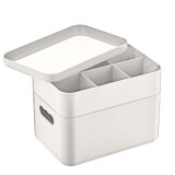 Herzberg HG-OKY676: 2 Layer Multipurpose Organizer Box Gray