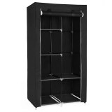 Herzberg HG-8010: Storage Wardrobe - Small Black
