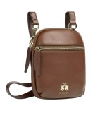 La Martina Sac à bandoulière pour femme_Tan_Compartiment principal avec fermeture éclai...