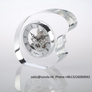 Clock factory crystal desktop clock for business gift