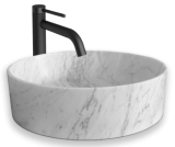 Rectangle chiseled marble vessel sink/top wash basin