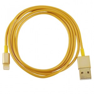 Wholesale Gold Plating USB Sync Data / Charging Cable for iPhone 5 & 5S