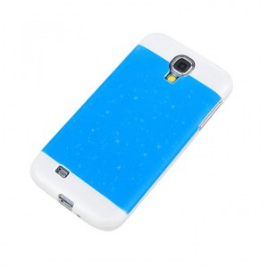 Two-tone Glisten Protective Case for Samsung i9500--Sky Blue