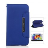 Wholesale Dull Polish Wallet Protective Flip Case with Stand and String for Galaxy S5