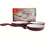 3 Piece Set pans ceramic coated; Thickness: 4.5mm