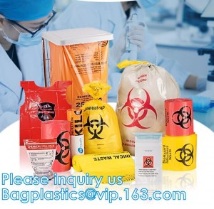 BIOHAZARD AUTOCLAVABLE,ASBESTOS, MEDICAL WASTE DISPOSAL SACKS, PATIENT BELONGING...