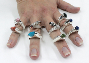 Silver 925 Rings with ‎stones‎