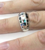 Silver 925 Ring with abulon