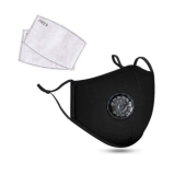 PM2.5M: Washable Cotton Mask w/ 2 Activated Carbon Filters Black